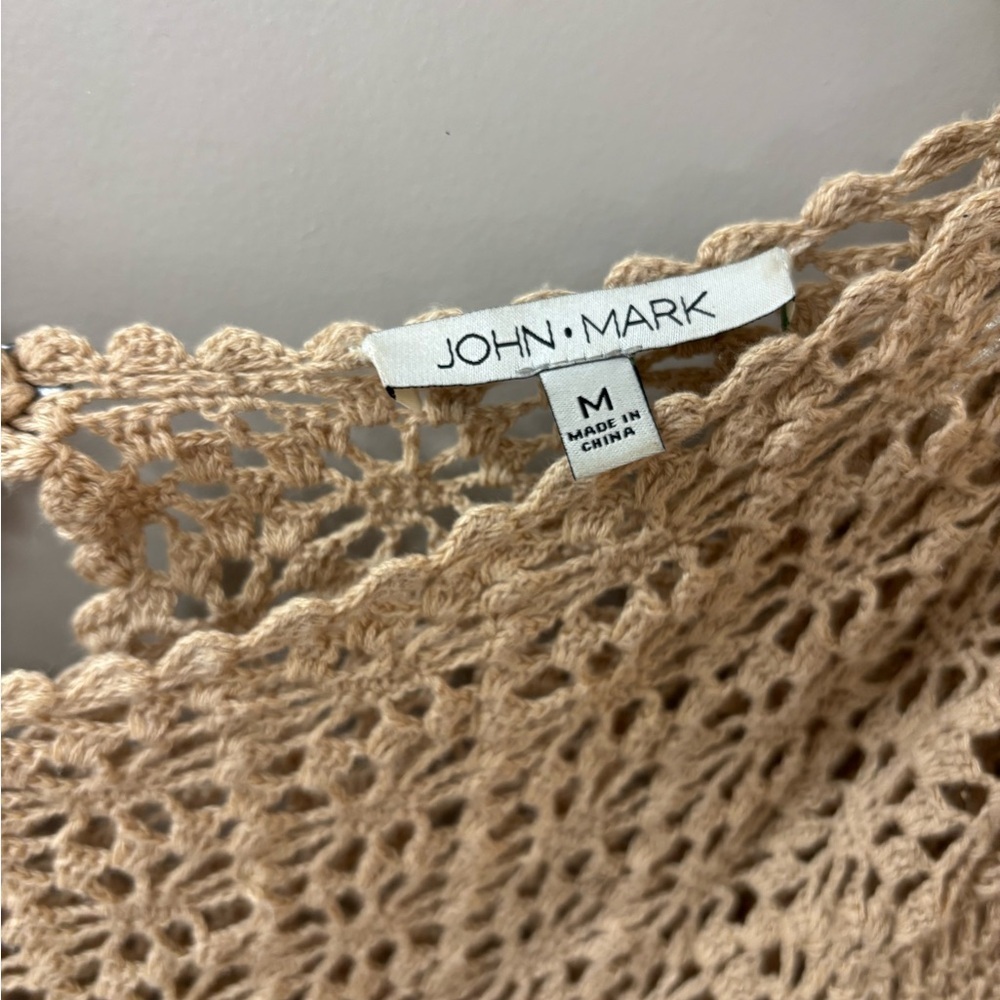 John Mark Tan Crochet and Multicolor Layered Tunic - Picture 2 of 7